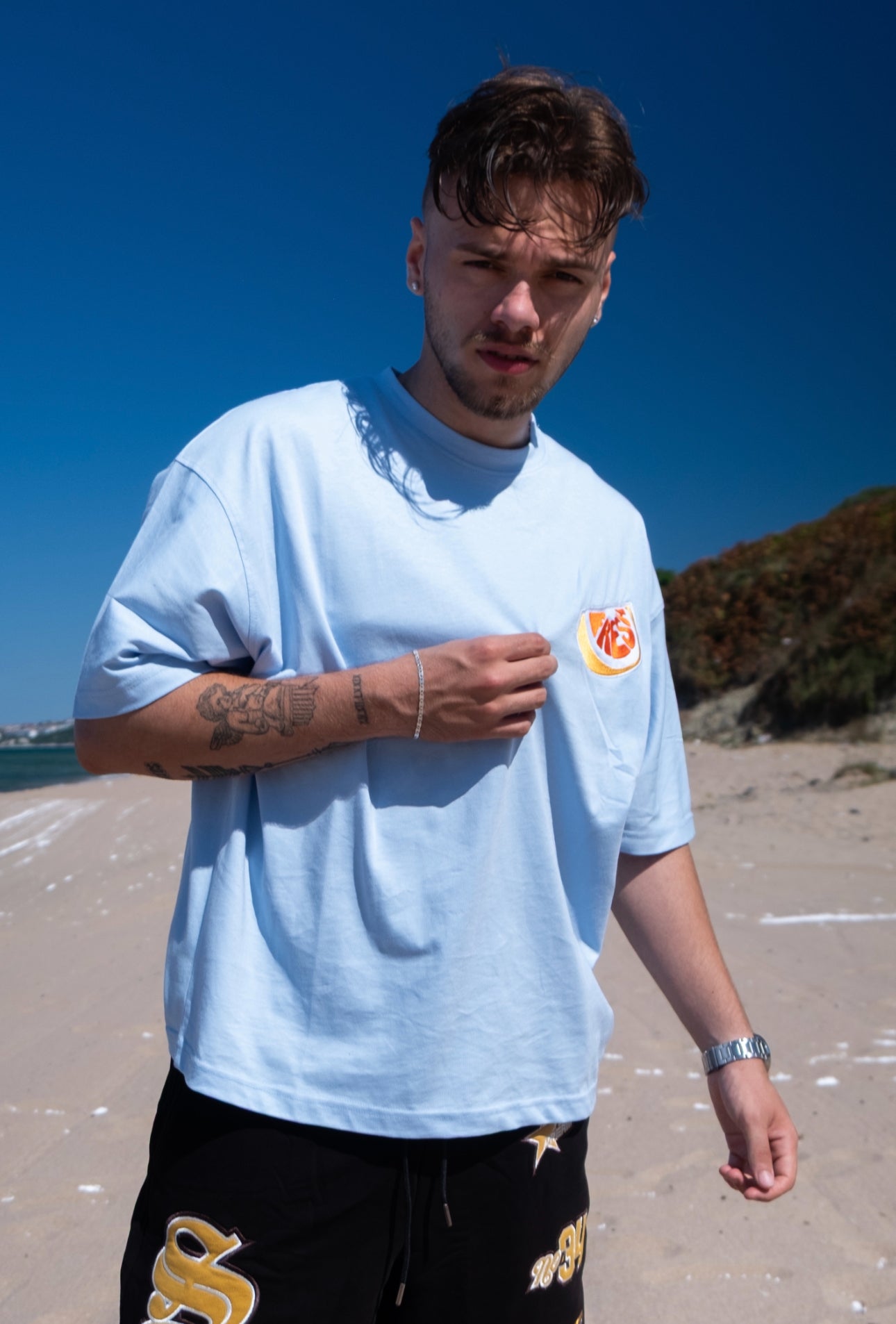Oversize Fresh Baskı T-shirt