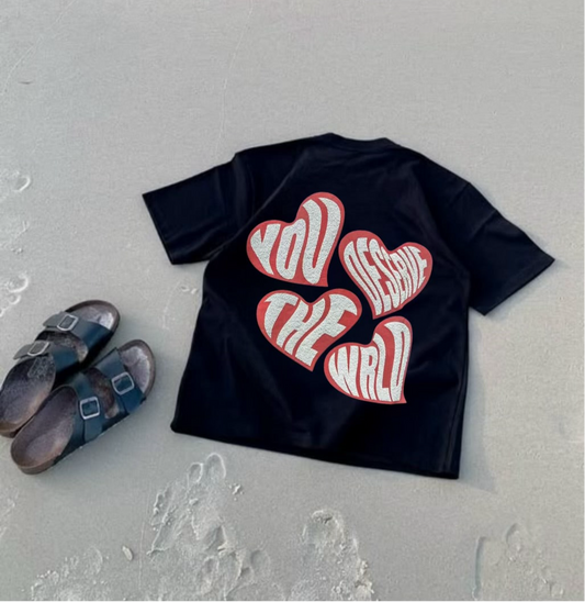 Kabartma Baskı Oversize T-shirt