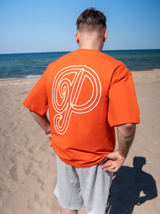 Sırt Nakış Baskı Oversize T-shirt